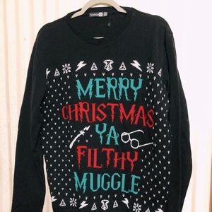 Boohoo Plus Harry Potter Christmas Sweater
